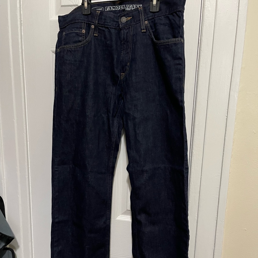 Old Navy Famous Jeans Straight Fit 32x30 Mens Dark Denim